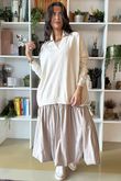 Paloma Pouf Layering Dress Stone